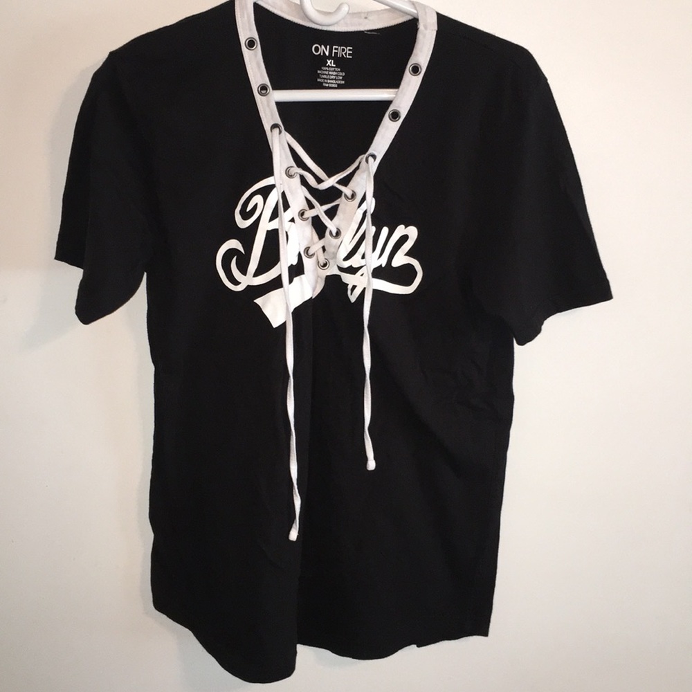 Lace up shirt